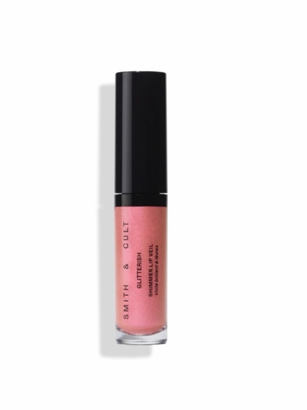 SMITH & CULT Glitterish Shimmer Lip Veil in Peony Pink